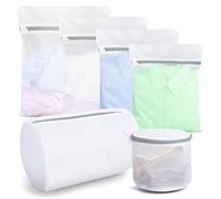 AiQInu 6 Pièces Filet Linge Machine à Laver, Sac Linge Sale Voyage, Sac Filet Machine a Laver, Filet de Lavage Machine a Laver, Sac Machine a Laver avec Zip
