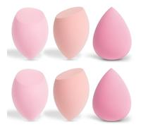 AiQInu 6pcs Eponge Maquillage Fond de Teint, Beauty Blender, Eponge Fond de Teint, Blender Maquillage, Éponge Maquillage, Éponge de Mélange pour Crème et Poudre Liquides