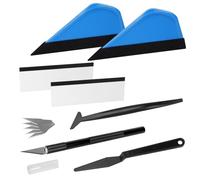 AiQInu 7 Pièces Kit Covering Outils de Film de Voiture Teinté, Raclette en Feutre, Couteau Utilitaire, Mini-raclettes,kit Pose Film vitre, pour Film vitre teintée Voiture,Stickers Meuble