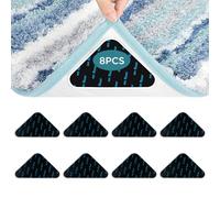 AiQInu Anti Derapant Tapis,Rug Grippers 8 Pcs Triangulaires Antidérapant pour Tapis,Anti Curling Carpet Grippers Coin,Lavable et Réutilisable Sticker Tapis Antidérapant pour Tous Les Sols Lisses