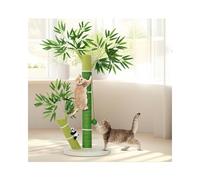AiQInu Arbre à chat de 83 cm de haut pour grands chats et chatons - Griffoir en sisal naturel pour chats d'intérieur avec balle suspendue et adorable panda 3D en forme de bambou