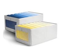 AiQInu Boite Rangement Organisateur Vetement, 2 Pièces Organisateur Tiroir Vetement, Lavable Pliable Organisateur Armoire Vetement Pour Jeans Pulls Chemises