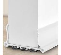 AiQinu Boudin de Porte, Joint Porte pour Isolation,100 cm x 5,5 cm, 2 Pièce | Joint Porte, PVC+Feutre, Lavable, S'Adapte à Toutes Les Portes, Installation Par Simple PousséE, Sans Colle