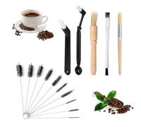 AiQInu Brosse de Nettoyage Machine à Café 15 Pièces avec 10 Tubes pour Moulin et Machine à Café