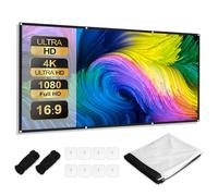 AiQInu Écran de Projection 84 Pouces, Ecran Videoprojecteur 4K HD 16: 9 Pliable, Portable Extérieur Écran, pour Vidéoprojecteurs, Écran pour Cinéma Maison, Fête, Nuit de Cinéma, Commercial
