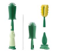 AiQInu Goupillon Biberon Silicone, 4 en 1 Brosse, sans BPA, Ecouvillon Silicone Doux,RéSistant Aux Rayures Et Durable, Nettoyeur Biberon pour Nettoyer Les Biberons Et Les Tasses