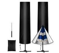 AiQInu Housse Parasol Deporte avec Perche Télescopique, Housse de Protection pour Parasol en Tissu Oxford 210D , Imperméable, Coupe-Vent, Anti-UV ,pour Parasol de Jardin Exterieur , 240*57/57 cm