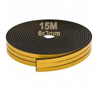 AiQinu Joint Fenetre Isolation 6mm x 3mm x 15m | Joint Porte Mousse Adhésif Bande d'Étanchéité Calfeutrage Isolation Phonique pour Portes Fenêtres et Meubles