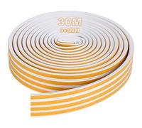 AiQInu Joint Fenetre Isolation, Joint De Porte D'Entrée, 1 Rouleaux 9mm x 6mm x 30m | Ignifuge | Isolation Thermique Et Acoustique