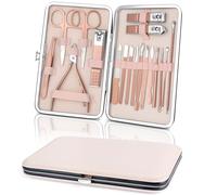 AiQInu Kit de Manucure Pedicure, 18Pcs Coupe Ongle Professionnel Coupe Cuticule Acier Inoxydable, Ensemble de Manucure avec Exquis La Boîte by Keiby Citom, Cadeau pour Homme, Femme, Amis et Parents