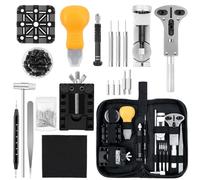 AiQInu Kit Réparation Montre,150 Pièces Kit Outils Montre,Kit Changement Pile,Outil Montre Bracelet,Chasse Goupille,Montre Demontage, avec Etui de Transport