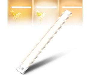 AiQInu Lampe de Placard, Reglette Led Cuisine Rechargeable USB, 30 cm Lampe Detecteur de Mouvement Interieur Sans Fil avec Bande Magnétique Autocollante pour Cuisine, Placard, Escaliers et Couloirs