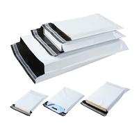 AiQInu 30 pièces Enveloppe Plastique Expedition, Enveloppe Sac Plastique Expedition Opaques, Envoi Postal Express Sacs, Enveloppe, Pochette - Blanc