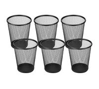 AiQInu Lot de 6 Porte-crayons Métal Industriel, Pot à Crayon Bureau avec Rangement Multitâche, Anti-rouille et Gain de Place