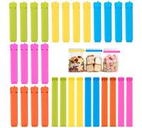 AiQInu Pince Sachet Alimentaire 7/11 cm, Pince Fermeture Sachet 30 Pièces, Fermeture Sachet Alimentaire, Clips de Cuisine Réutilisable pour Sachet Emballage