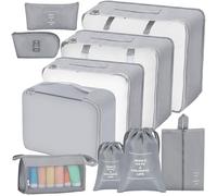 AiQInu Rangement Valise Lot de 10 Organisateur de Voyage Packing Cubes Organiseur, Sac de Toilette, Vêtements, Chaussures,Sacs à cosmétiques pour Voyage et Bagage Sacs
