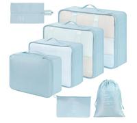 AiQInu Rangement Valise Lot de 7 Imperméable Organisateur de Voyage Packing Cubes Organiseur, sac à chaussures,Bagage Sacs