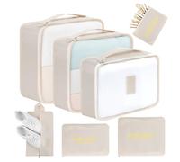 AiQInu Rangement Valise Lot de 7 Imperméable Organisateur de Voyage Packing Cubes Organiseur, Sac à Chaussures,Bagage Sacs