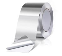 AiQInu Ruban Adhésif Aluminium,50mmx20m Ruban Scellant Métallique En Aluminium Pour Conduits D'air Haute Temperature,Isolation & Barrière contre Vapeur pour Lave-vaisselle, Plan de Travail, Gouttière