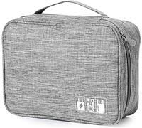 AiQInu Sac Câble Multifonctionnel Sac de Voyage Universel Électronique Cable Management Cubes 3 Couche pour Tablette, Disque Dur Externe, Chargeur, Adaptateurs, Cartes Mémoire, Câbles USB