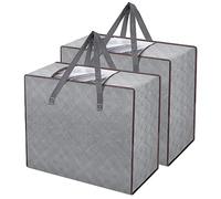 AiQInu Sac de Rangement pour Vetement, 90L Sac de Rangement pour Couette Pliables (2pcs)