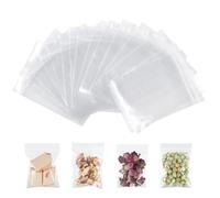 AiQInu Sachet Plastique Transparent 6 x 8 cm, Lot de 100 Sachet Zip Pochon Plastique, Sachets Plastiques Refermables pour Bijouterie, Confiserie, Composants Électroniques