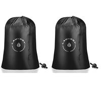 AiQInu Sacs de Linge Pliables avec Cordon de Serrage, Résistants aux Déchirures Portables, Grande Capacité pour Étudiants Appartements Voyages Vacances Collège,60x 85cm (Lot de 2)