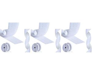 AiQInu Scratch Autocollant Double Face,10m Bande Scratch Adhésif Bande Agrippantes Adhésives Autocollant,30mm Adhésives puissant Hook Loop Rubans pour Ménage,Bricolage Et l'artisanat (Lot de 3)
