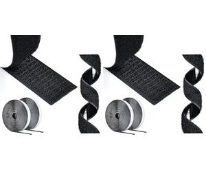 AiQInu Scratch Autocollant Double Face,10m Bande Scratch Adhésif Bande Agrippantes Adhésives Autocollant,30mm Adhésives puissant Hook Loop Rubans pour Ménage,Bricolage Et l'artisanat (Lot de 2)