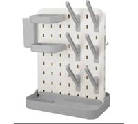 AiQInu Sèche-biberons avec Compartiment à Savon, Égouttoir Vertical pour biberons et tétines, Organisateur pour Accessoires et brosses, sans BPA, Gris