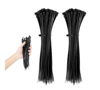 AiQInu Serre Cable Plastique 200mm×4.8mm,100 Pièces Collier de Serrage Noir, Professionnelles Attache Câble Nylon Plastique Souple et Robuste Resistant à La Traction De 21kg