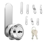 AiQInu Serrure Boîte Aux Lettres 16mm, Armurerie Métallique Avec 7 Plaques De Serrure Différentes Et 2 Clés, Pour Casier, Boîte À Outils, Classeur