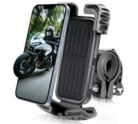 AiQInu Support Telephone Moto, 4.7”-6.8” Porte Telephone Moto, Porte Telephone Velo, Support Telephone Trotinette Electrique Compatible avec iphone Samsung