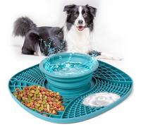 AiQInu Tapis de Leche Chien avec Ventouses, Soulage l'Anxiété, Gamelle Anti Glouton, pour Le Beurre, Le Yaourt, Bain, l'Entraînement, Toilettage Et l'Entretien des Griffes