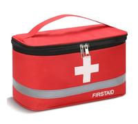 AiQInu Trousse de Secours Vide, 1 Pièces Étanche Sac de Médecine Portable, Trousse de Médecine Sac d'urgence de Grande Capacité, Sac de Rangement de Médicaments pour Maison, Bureau, Voyages