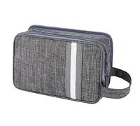 AiQInu Grande Trousse de Toilette pour Hommes et Femmes,Multifonction Imperméable Sac Cosmétique Organisateur de Voyage/ de Toilettes (Gris)