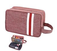 AiQInu Trousse de Toilette pour Hommes et Femmes, Grand Multifonction Imperméable Sac Cosmétique, Trousse de Toilette de Voyage/Sac Organisateur(Rose)