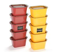 AiQInu10PCS Boite Alimentaire Plastique, Rectangulaire Boite Congelation Alimentaire avec Couvercle, Empilables Boite Hermetique Alimentaire, Hermétiques, Sans Bpa, Adaptés au Micro-Onde, 350ML