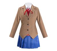 AIQIONGCHAN Doki Doki Littérature Club Cosplay Monika Cosplay Sayori Natsuki Yuri Tenue d'Halloween uniforme scolaire, Set complet, L