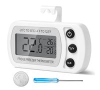 AiQlnu Thermomètre Numérique pour Réfrigérateur, Magnétique Thermometre Cuisine avec Crochet, Écran LCD Facile à Lire, Adapté aux Cuisines, Restaurants, Bars