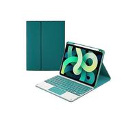 (Air 4 10.9 11, Green Dark) Wireless Keyboard Case With Trackpad Pencil Holder For Ipad
