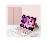 (Air 4 10.9 11, Pink) Wireless Keyboard Case With Trackpad Pencil Holder For Ipad