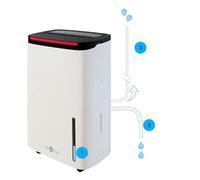 Air and Me, Déshumidificateur ROHAN 50L/j | Connecté, avec une puissance de 50 L/jour, fonctionnant par Compresseur, Niveau sonore de 52 dB, adapté à une surface max de 200 m²