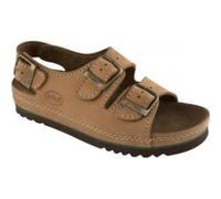 Scholl Sandales Air Bag Back Strap – Cuir nubuck Marron Unisexe Taille 42 EU