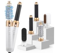 Air Brush 5 en 1, Shark Flex Style Hair 1000W Seche Cheveux Brosse Soufflante Coiffante Airflow Fer a Boucler Auto Boucleur a Air Thermal Brush Ensemble Airbrush Coiffure Cadeau Femmes Sécher Lisser