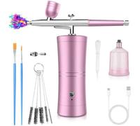Air Brush Painting Set: Airbrush for Nails W/ 32 Psi Compressor, Rechargeable, 0.3mm Non-Clogging Nozzle for Makeup B