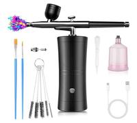 Air Brush Painting Set: Airbrush for Nails W/ 32 Psi Compressor, Rechargeable, 0.3mm Non-Clogging Nozzle for Makeup A