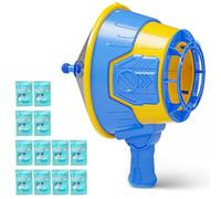 Air Cannon-Bubble Blowing Machine, Handheld Toy Air Cannon (Blue,12Pcs Bubble)