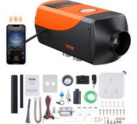 Air Chauffage diesel Chauffage auxiliaire 12 V 5 kW, Chauffage à air Chauffage auxiliaire diesel, 0,16-0,52 L/heure. Chauffage diesel avec écran LCD & télécommande & Bluetooth-APP