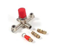 Air Compressor Accessory, Alloy Double Outlet Tube Air Compressor, Pressure Regulating Valve Accessories with Small Air Compressor Bracket